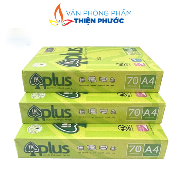 giấy a4 ik plus 70gsm văn phòng phẩm thiện phước