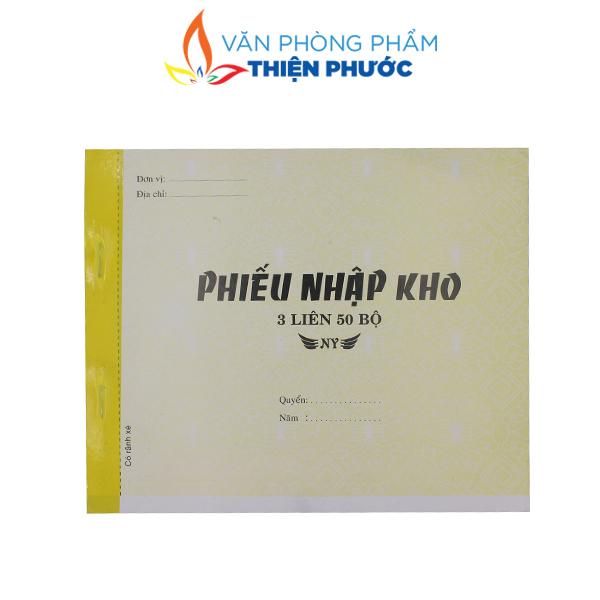 Phiếu nhập kho 3 liên A4 - 50 bộ