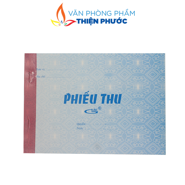 Phiếu thu 2 liên 13x19cm - 50 bộ