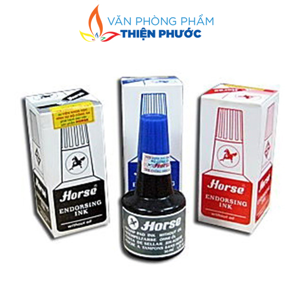 Mực Dấu Horse 30ml văn phòng phẩm thiện phước